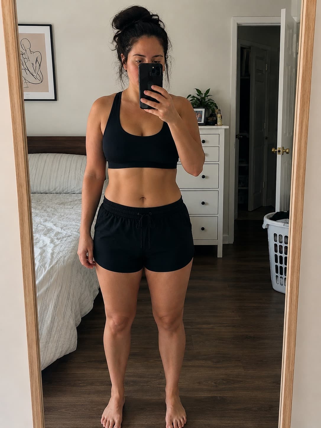 Body transformation progress photo after