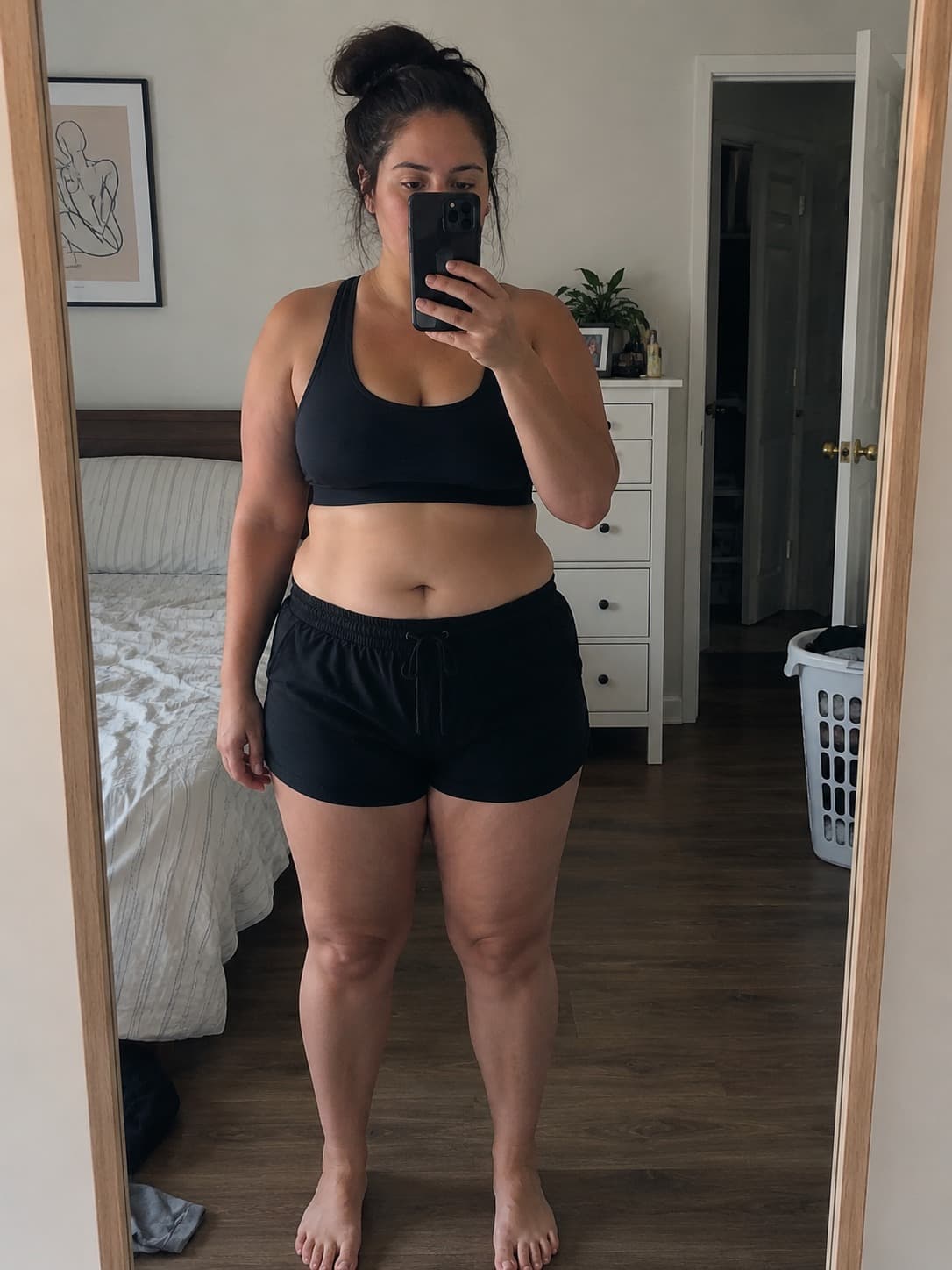 Body transformation progress photo before